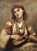 Christine Nilson or Bohemia with Mandolin Corot Camille